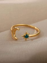 Cargar imagen en el visor de la galería, Anillo de Luna y Estrella
