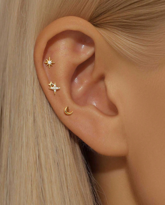 Set Aros Constelación Chic | 3 Piezas Acero Inoxidable
