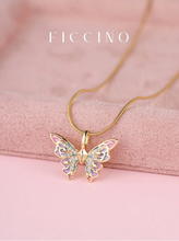 Cargar imagen en el visor de la galería, Collar Mariposa Monarca
