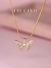 Cargar imagen en el visor de la galería, Collar Mariposa Monarca
